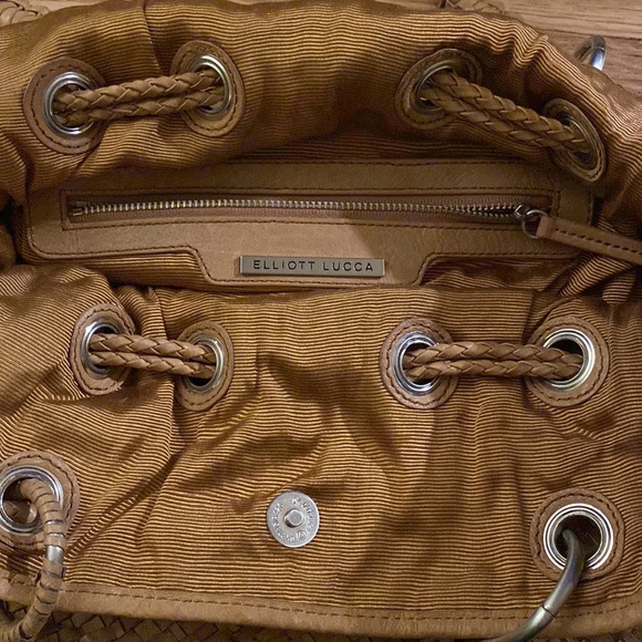 Elliot Lucca woven leather weave hobo bag brown tan - Picture 9 of 11